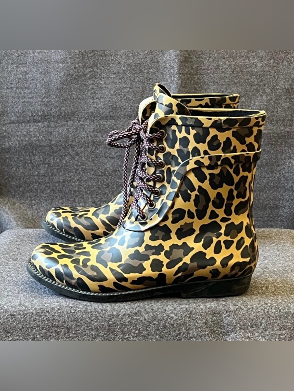 J. Crew Leopard Print Rubber Duck Boots
